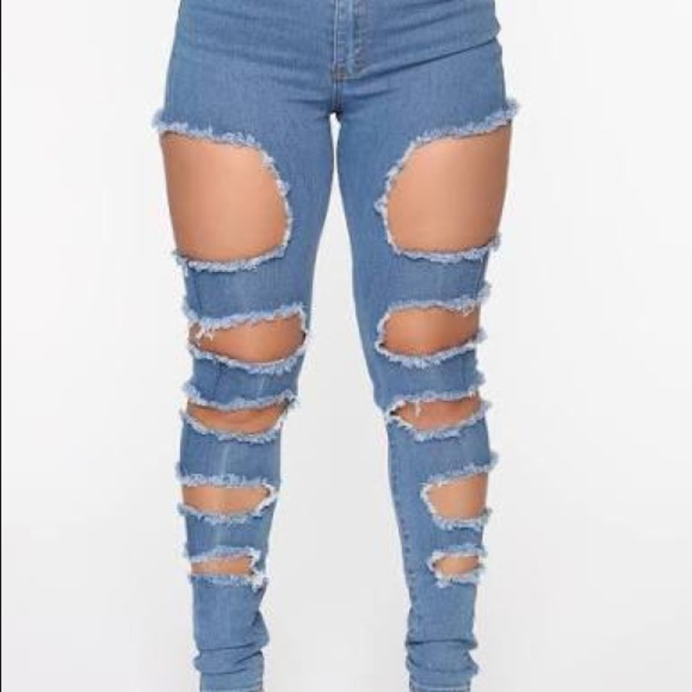Fashion Nova Distressed Jeans